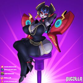 1girls alien alien_female alien_girl alien_humanoid arm_behind_head arm_up armor armored_female artist_name ass autobot big_ass big_breasts blue_eyes blush breasts bugzilla built-in_high_heels busty cat_eyes crossing_legs cybertronian dress eyes_half_closed eyes_half_open face_markings fat_ass fat_thighs female female_autobots female_only gold_jewelry hand_on_thigh heeled_feet high_heels hourglass_figure huge_ass huge_breasts jewelry legs_crossed modakawa_dress pedestal pointy_breasts pointy_nipples pose posing red_lips robot robot_female robot_girl robot_humanoid seductive seductive_body seductive_eyes seductive_look seductive_pose seductive_smile shiny_ass shiny_body shiny_butt simple_background sitting solo thick_thighs transformers turbines voluptuous voluptuous_female watermark windblade wings