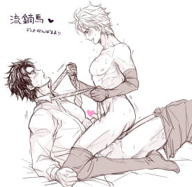 2boys cowgirl_position dio_brando gay gay_sex jojo's_bizarre_adventure jonathan_joestar male phantom_blood power_bottom sex yaoi