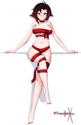 breasts female female_only looking_at_viewer ruby_rose rwby solo sonicheroxd tagme