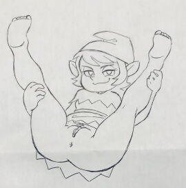 1girls anus ass bottomless female pussy ren_alder sketch tagme tambry_(foursnail)