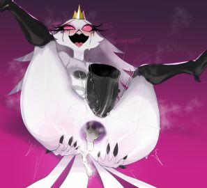 anthro anus ass avian big_anus big_breasts bird black_nipples bodily_fluids breasts crown cum cum_in_ass cum_inside demon disembodied_penis explicitly_stated_consent feather_hair feathers female female_penetrated gaping gaping_anus genital_fluids genitals headgear helluva_boss hi_res leaking_cum looking_at_viewer makeup male male/female male_penetrating male_penetrating_female mascara mature_female mdthetest moan nipples nude nude_female owl owl_demon partial_male penetration penile penile_penetration penis penis_in_pussy pink_eyes pseudo_hair purple_anus pussy running_makeup running_mascara sex solo stella_(helluva_boss) tail tail_feathers tears tears_of_pleasure tiara vaginal_penetration white_body white_feathers