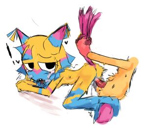 bomi0906b crying dandy's_world female futa_on_female futanari heart intersex pussy scraps_(dandy's_world) sharp-teeth tagme_(artist) vaginal_sex yatta_(dandy's_world)