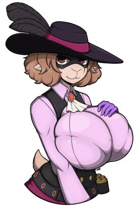 1girls 2020s 2024 2d 2d_(artwork) 5_fingers anthro anthro_only anthrofied big_breasts breasts brown_eyes brown_hair busty cute domino_mask ewe female female_only fur furry furry_female furry_only giant_breasts haru_okumura hi_res highres hips horizontal_pupils horns huge_breasts persona persona_5 sheep sheep_horns short_hair skirt slim_waist smile smiling solo solo_female sticker zak_hitsuji