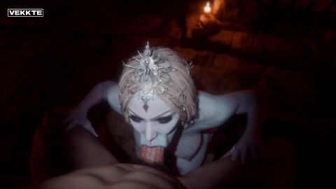 1boy 1girls 3d animated baldur's_gate_3 blowjob blowjob_face deepthroat fellatio light-skinned_female light_skin oral oral_sex orin_the_red pale-skinned_female pale_skin sound sucking sucking_penis tagme vekkte video