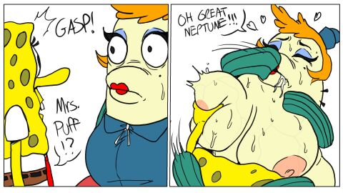 2024 2koma ?! absurd_res age_difference anthro anthro_on_anthro areola big_areola big_breasts big_eyes big_nipples biped black_eyes black_text blonde_hair blue_clothing blue_eyeshadow blue_hat blue_headwear bodily_fluids bottomwear breast_grab breasts brown_bottomwear brown_clothing brown_pants closed_eyes clothed clothed_anthro clothed_female clothed_male clothed_to_nude clothing comic dialogue digital_drawing_(artwork) digital_media_(artwork) drooling duo emanata english_honorific english_text eyelashes eyeshadow female fingers fish flash_emanata gasp hair hand_on_another's_breast hand_on_breast hat hat_only headgear headgear_only headwear headwear_only heart_symbol hearts_around_head hi_res honorific huge_breasts impact_lines interspecies iris light_areola light_body light_hair light_nipples light_nose lipstick looking_at_another looking_pleasured makeup male male/female marine markings mature_anthro mature_female mole_(marking) monotone_hair mostly_nude mostly_nude_anthro mostly_nude_female motion_lines mouth_closed mrs._puff name_drop name_in_dialogue necktie nickelodeon nipples no_pupils older_female open_mouth pants partial_speech_bubble pink_areola pink_nipples pufferfish red_lipstick red_necktie saliva sea_sponge seanmalikdesigns simple_background smmyart speech_bubble spongebob_squarepants spongebob_squarepants_(character) standing surprise sweat talking_to_another tan_body tan_breasts teeth tetraodontiform text white_background white_heart wide_eyed yellow_body yellow_nose younger_male
