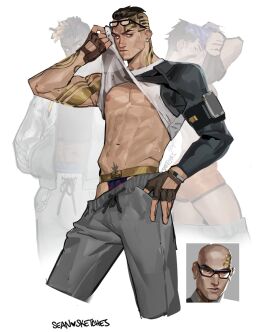 chamber_(valorant) gay gay_male male male_only seansketches solo_male thong valorant yaoi