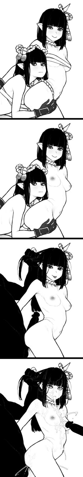 2021 2boys 2girls ahe_gao anal anal_sex ass blank_background bluesalm0n breasts bulge cum cum_leaking_out_of_mouth cum_on_body cum_on_chest cum_on_face cumshot female fluids heart-shaped_pupils hinoa image_set implied_anal male messy_hair minoto monochrome monster_hunter monster_hunter_rise nude nude_female penis penis_in_anus penis_in_ass pointy_ears pulling_hair sex sisters wabaki white_background wrappings wyverian