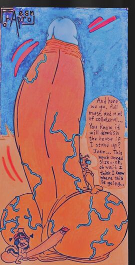 1furry 2boys absurdly_large_cock annoyed balls beanie big_balls big_penis blue_eyes boner cat_ears cat_tail couch enormous_penis erection fangs foreskin furry gay giga_(gigaboy) gigaboy gigantic_penis growth huge_balls huge_cock humanoid hyper hyper_balls hyper_penis male mixed_media muscles neco_spirit orange_body original_character pencil_(artwork) penis sitting small_but_hung text uncircumcised uncut vein veins veiny_penis