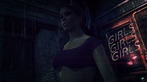 3d denim_shorts edit female hitman hitman_absolution io-interactive no_bra screenshot screenshot_edit sheri_davis strip_club stripper video_games wet wet_body wet_skin