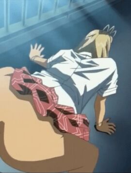 00s 1boy 1girls 2000s 2000s_(style) 2004 2d 2d_(artwork) 2d_animation animated animated_gif ass blonde_hair clothed_sex dark_skin discovery_(company) doggy_style female foxy_nudes full_color gif gyaru hana_no_joshi_ana:_newscaster_etsuko long_hair lowres makeup male over_480p penetration penis pussy school_uniform sex sex_from_behind straight tan uncensored vaginal_penetration wakabayashi_mayumi