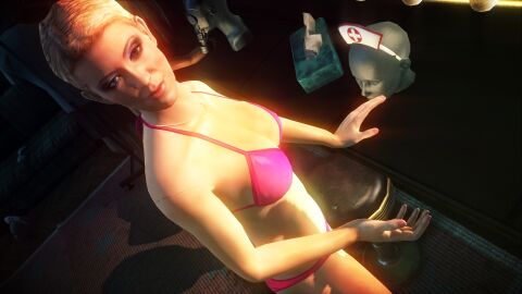 3d bikini blonde_hair breasts deane_rudy dressing_room edit female hitman hitman_absolution io-interactive marilyn_brown pink_hair screenshot screenshot_edit shiny_clothes stage strip_club stripper video_games