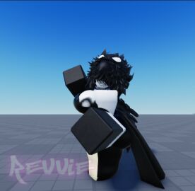1girls 3d artist_name ass baseplate big_ass big_breasts black_dress breasts extended_arm female kyra_(xr_revvie) large_ass large_breasts roblox robloxian self_upload sharp_teeth tagme thick_thighs watermark xr_revvie