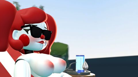 3d 3d_model baby_(fnafsl) beach breasts circus_baby circus_baby_(fnaf) clown_girl female female_only five_nights_at_freddy's five_nights_at_freddy's:_sister_location fnaf loverofmemes scottgames self_upload sfm sister_location so87baby solo summer_of_87_baby