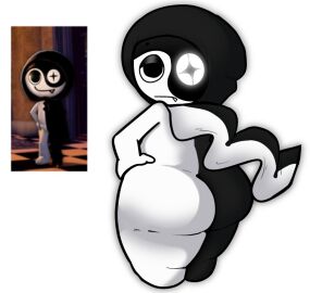 1boy ass behind_view big_ass big_booty big_butt booty butt goobbuttlover male male_only roblox roblox_game staring_at_viewer thick_ass thick_thighs twilight_zone yang_(twilight_zone)