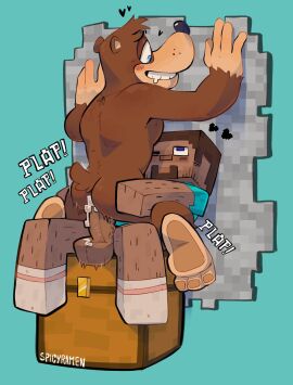 2025 2boys against_surface anal anal_sex anthro anthro_on_top anthro_penetrated arm_hair ass balls banjo-kazooie banjo_(banjo-kazooie) bareback bear big_balls big_penis blue_background blush bodily_fluids body_hair bottomless bottomless_human bottomless_male chest_(container) clothed clothed/nude clothing container cowgirl_position crossover cum cum_in_ass cum_inside cum_on_balls cum_on_own_balls cum_on_own_penis cum_on_penis cum_on_self drooling duo english_text erection eyebrows facial_hair feet footwear from_front_position fur genital_fluids genitals hair heart_symbol hi_res human human_on_anthro human_on_bottom human_penetrating human_penetrating_anthro humanoid_genitalia humanoid_penis interspecies kneeling leg_hair looking_at_another looking_pleasured male male/male male_focus male_on_bottom male_on_top male_only male_penetrated male_penetrating male_penetrating_male mammal microsoft minecraft mojang motion_lines muscular muscular_anthro muscular_male narrowed_eyes nude on_bottom on_container on_top one_eye_closed onomatopoeia penetration penile penile_penetration penis penis_in_ass rareware rock saliva sex shadow shirt signature simple_background sitting smile socks soles sound_effects spicyramen steve_(minecraft) stubble super_smash_bros. super_smash_bros._ultimate teeth text topwear tuft xbox_game_studios