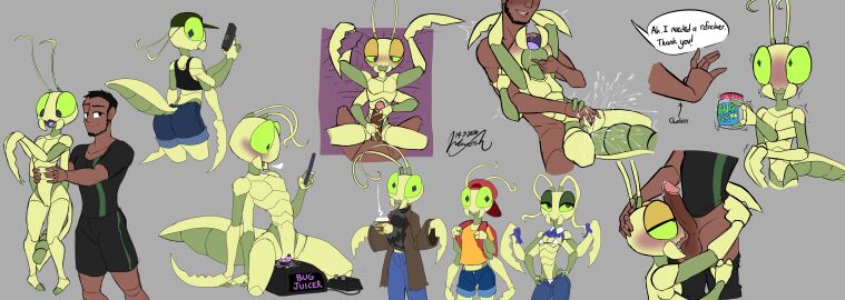 3_fingers 4_arms 5_fingers absurd_res antennae_(anatomy) anthro arms_around_neck arms_around_waist arthropod arthropod_abdomen athletic athletic_human athletic_male athletic_wear azaan_(wayesh) backpack balls baseball_cap beard bed bedroom_eyes big_penis bite biting_lip black_hair blush bodily_fluids bottomwear bottomwear_down bottomwear_pull breath brown_body cellphone clothed clothed_anthro clothed_cuntboy clothed_human clothed_male clothing clothing_pull crop_top crossdressing cuntboy cuntboy/male cuntboy_on_human cutoffs daniel_(wayesh) denim denim_bottomwear denim_clothing dialogue dildo dildo_insertion dildo_sitting drooling duo ejaculation electronics english_text excessive_genital_fluids excessive_pussy_juice exoskeleton eyeshadow facial_hair featureless_chest female finger_fuck fingering fingers flat_chest furniture genital_fluids genitals glans goatee grabbing_arms grabbing_sheets green_body green_exoskeleton green_eyeshadow green_sclera gun gym_bottomwear gym_shorts hair hand_on_head hands_on_hips hat headgear headwear hi_res holding_another holding_gun holding_object holding_penis holding_ranged_weapon holding_weapon hotpants human human_on_anthro imminent_sex insects intersex intersex/male intersex_on_human interspecies jacket jeans kneeling laying_on_another leaking_precum looking_at_object looking_at_phone looking_pleasured lying makeup male male_on_anthro mammal mantis masturbation multi_arm multi_limb narrowed_eyes nervous nude nude_anthro nude_cuntboy nude_human nude_male on_back on_bed open_mouth orgasm orgasm_face original original_character original_characters panting pants pants_down pants_pull partially_clothed penetration penis penis_on_face phone pigeon_toed precum pupils purple_pupils pussy pussy_ejaculation pussy_juice_in_container pussy_juice_on_pussy ranged_weapon rubbing_penis saliva seductive sex_toy sex_toy_insertion shaking shirt shorts signature size_difference skimpy skimpy_bikini slim slim_cuntboy smartphone smile solo speech_bubble spread_legs spreading standing sweater sybian t-shirt text topwear true_flat_chest vaginal_fluids vaginal_penetration wayesh weapon yellow_body yellow_exoskeleton