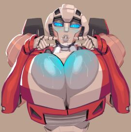 1girls 2024 2024s absurd_res absurdres arcee arcee_(rotb) autobot big_breasts blue_eyes blush bodily_fluids breast_squeeze breast_squish breasts busty cat_eyes cleavage cybertronian digital_media_(artwork) female female_autobots female_focus female_only fembot half-length_portrait hi_res huge_breasts lips looking_at_viewer nezulet paramount_pictures portrait robot robot_female robot_girl robot_humanoid shiny_breasts solo solo_female solo_focus suggestive suggestive_gesture sweat sweatdrop sweaty_body sweaty_breasts thick_lips transformers transformers_rise_of_the_beasts windshield