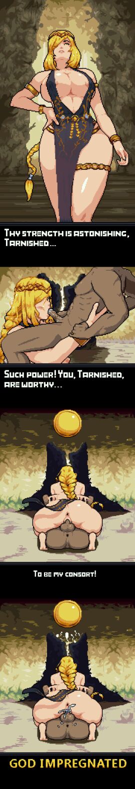 1boy 1girls alternate_hairstyle amazon amazon_position amazonian_mating_press anus armlet ass back_view baldur_89 balls ballsack big_ass big_balls bigger_female blonde_hair bracelet braid braided_hair braided_ponytail breasts circlet comic crown cum cum_in_pussy cum_inside cumming_while_penetrating dark-skinned_male dark_skin deepthroat dominant_female domination elden_ring english_text fat_ass fellatio female female_on_top female_penetrated femdom from_behind fromsoftware gate_of_divinity huge_breasts impregnation lifting_blowjob long_hair long_image male male/female milf oral outdoors ovum penetration penis pixel_art pussy queen_marika_the_eternal sex shadow_of_the_erdtree sky smaller_male sperm_cell spread_legs straight straight_sex suspended_fellatio tarnished text thick_ass thick_thighs thighs thong thrusting vagina vaginal_penetration wide_hips x-ray