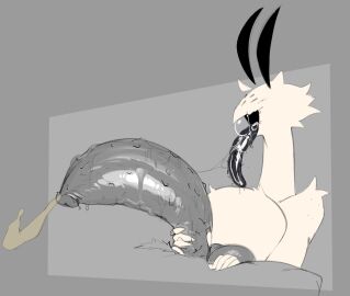 1boy 1girls 2d 2d_(artwork) 2d_artwork after_fellatio balls ballsack big_balls big_breasts big_penis big_tits breasts cum eggnog_(ic0mmon) female fur furry furry_female furry_only ic0nmon iconom long_tongue male open_mouth penis pubes pubic_hair pubic_hair_in_mouth slobber straight stray_pubic_hair tagme tits tongue tongue_out veiny_penis white_fur