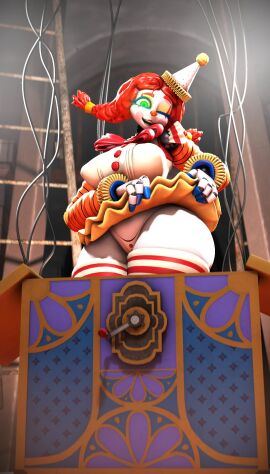 1girls 3d animatronic artificial_vagina ball_joints big_breasts bowtie box braid braided_hair breasts button_down_shirt buttons clothed clown clown_girl clown_nose dress erect_nipples erect_nipples_under_clothes eyeshadow female five_nights_at_freddy's five_nights_at_freddy's:_secret_of_the_mimic from_below green_eyes headwear hoodiesfm huge_breasts jack-in-the-box jack_in_the_box_(toy) jackie_(fnaf) jackie_(mishuuyu) joints looking_at_viewer makeup mishuyuu nipples nipples_visible_through_clothing open_mouth party_hat red_hair red_nose robot robot_girl robot_joints sfm shirt shoulder_pads skirt smile solo striped_thighhighs tagme the_mimic_(fnaf) thighhighs thighs tied_hair tutu twintails upskirt white_skin wink winking_at_viewer