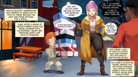 android_18 cuckold dark-skinned_male dark_skin dragon_ball female interracial krillin kuririn male pinkpawg tagme