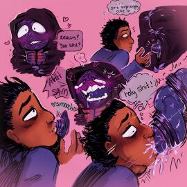 1:1 2025 5_fingers absurd_res anthro arachnid arachnid_taur arthropod arthropod_taur becoming_erect black_body black_cloak black_clothing black_exoskeleton black_eyebrows black_hair black_text blue_body blue_clothing blue_exoskeleton blue_penis blue_sweater blue_tongue blue_topwear blush blush_lines bodily_fluids brown_body brown_lips brown_skin cloak clothed clothed_anthro clothed_human clothed_male clothed_taur clothing cum cum_from_mouth cum_from_nose cum_in_mouth cum_in_nose cum_inside cum_on_penis currentlytr_ash dialogue drooling duo english_text erection exoskeleton eye_roll eyebrows fellatio fingers flaccid genital_fluids genitals hair happy heart_eyes heart_symbol hearts_around_head hi_res human human_on_taur human_penetrated humanoid_hands inner_monologue interspecies kissing lips long_sleeves look_outside looking_pleasured looking_up lyle_(look_outside) male male/male male_human male_penetrated male_penetrating male_penetrating_male male_taur mammal moan monster multicolored_body multicolored_exoskeleton open_mouth oral oral_penetration penetration penile penis penis_in_mouth penis_kissing pink_background precum precum_on_hand premature_ejaculation profanity red_body red_exoskeleton saliva saliva_on_face sam_(look_outside) sequence sex short_hair simple_background sound_effects speech_bubble spider spider_taur sweater talking_to_another talking_to_partner taur taur_penetrating taur_penetrating_human tears teeth text thinking tongue topwear unusual_anatomy unusual_genitalia unusual_penis vein veiny_penis wide_eyed