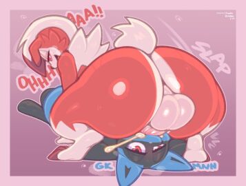2boys 69_position anthro ass balls big_ass canine cum cum_in_mouth cum_inside deepthroat dick femboy frumples furry gay gay_domination gay_sex huge_ass lucario lycanroc male nintendo oral oral_penetration oral_sex penis pokemon pokemon_(species) sex submissive submissive_male tagme