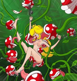 blonde_hair blush breasts closed_eyes cunnilingus eating_pussy female helpless hidden_pussy laughing licking licking_ass licking_breast licking_pussy mario_(series) nintendo nude nude_female open_mouth oral_sex piranha_plant pocketickler princess_peach pussy restrained squirming struggling tears tickle_fetish tickle_torture tickling tickling_armpits tickling_feet tickling_sides