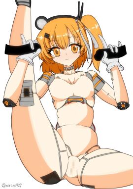 1girls 2boys a.i._voice adachi_rei artist_name breasts censored censored_penis censored_pussy censored_vagina closed_mouth double_handjob female gloves hair_ribbon handjob headlamp male medium_breasts medium_hair mirano910 mosaic_censoring multiple_boys multiple_males no_nipples one_side_up orange_eyes orange_hair penis pussy radio_antenna robot robot_girl robot_humanoid robot_joints simple_background smile utau vagina white_background white_gloves white_ribbon