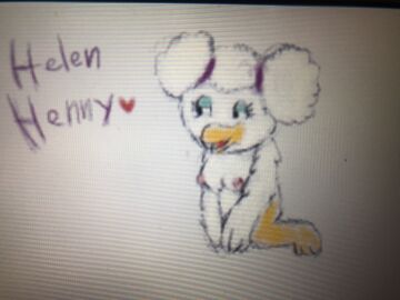 2023 2d 2d_(artwork) 2d_artwork anthro areola areolae avian beak bird bird_girl breasts chicken chicken_girl chuck_e_cheese_(franchise) digital_art digital_drawing_(artwork) digital_media_(artwork) female furry furry_female galliform gallus_(genus) helen_henny mascot medium_breasts naked naked_female nude nude_female paint_tool_sai phasianid pigtails solo thepinkpandacat white_feathers white_hair yellow_legs