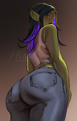 1girls ass ass_focus ass_up big_ass bubble_ass bubble_butt clothed fantasy fat_ass female goblin goblin_female hatsukiowil huge_ass huge_butt huge_thighs onisha_(hatsukiowil) original pinup showing_ass thick_ass thick_legs thick_thighs thunder_thighs thunderthighs wide_hips wide_thighs