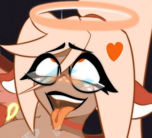 ahe_gao angel angel_girl angel_wings cindy_(retzhuko) female halo hazbin_hotel heaven helluva_boss oc original_character pfp portrait retzhuko_(artist) rolling_eyes vivienne_medrano vivziepop