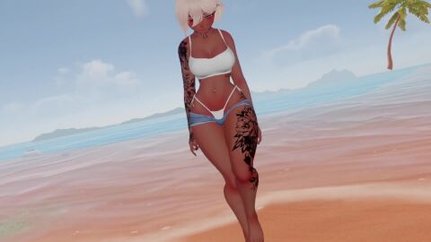 1girls 3d abrupt_ending barefoot beach beach_ball beach_chair beach_sex beach_towel bikini blue_eyes blush bunny_ears bunny_tail curvaceous curvy curvy_female dry_humping fat_ass feet first_person_view flameknight7 grinding in_game lap_dance looking_at_viewer mostly_clothed multicolored_eyes music ocean outdoors outside pointy_ears pov shaking_ass sound tagme tattoo tattoos teal_eyes tease teasing teasing_viewer thick_thighs twerking video vrchat vrchat_avatar white_hair