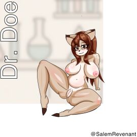 1:1 absurd_res anthro big_breasts breasts brown_eyes brown_hair deer doe_(alfa995) female gigantic_res hair hi_res hooves jpg mammal nude salem_revenant solo superabsurd_res thick_thighs