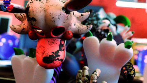 absurd_res blender_(artwork) blender_cycles digital_media_(artwork) embarrassed five_nights_at_freddy's five_nights_at_freddy's:_security_breach five_nights_at_freddy's_2 foot_fetish foot_focus girls_being_girls hi_res laugh looking_at_another looking_down machine mangle_(broken) mangle_(fnaf) robot robotic roxanne_wolf scottgames seductive steel_wool_studios tickle_fetish tickle_torture tickling