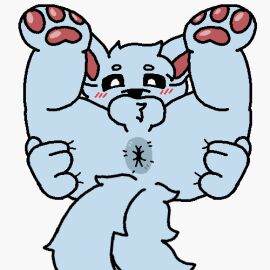 animated anthro anus anus_focus ass blush changed_(video_game) low_res male male/male mushroomwolf paws ruffle(character) solo spread_anus spread_butt spreading squid_dog_(changed)