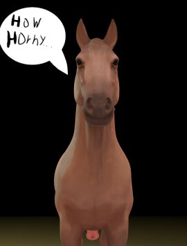 3d animal_genitalia animal_penis boneapplebee digital_media_(artwork) draft_horse equid equine equine_genitalia equine_penis erection feral genitals horse how_hungry_(meme) looking_at_viewer male mammal meme penis solo