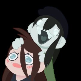 :d animated biting black_hair brunette creepette_holloway d: pandikko_art sharp_teeth silly_face white_skin wobbler