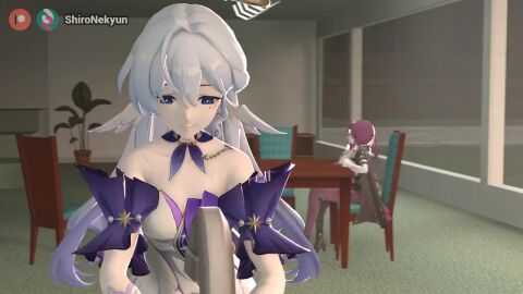 2girls belly_expansion facesitting fart fart_fetish femdom honkai:_star_rail hoyoverse kafka_(honkai:_star_rail) mouth_fart robin_(honkai:_star_rail) shironekyun tagme video yuri