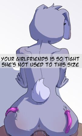 absurd_res anthro anus condom disney doggy_style duo female first_person_view from_behind_position hi_res judy_hopps male male/female rear_view sex sexual_barrier_device snachsugar tail zootopia