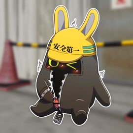 anthro armor balls bangboo_(zenless_zone_zero) bar_censor blush bodily_fluids censored chib cum ejaculation erection genital_fluids genitals grey_body headgear helmet hi_res machine male male_only mihoyo penis robot safetyboo screen screen_face solo solo_male tanouchi unzipped zenless_zone_zero zipper