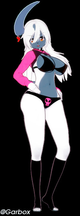 absol anthro big_breasts breasts female female_focus female_only furry furry_female koikatsu paggi_outfit pokemon pokemon_(species) render_007 thick_thighs