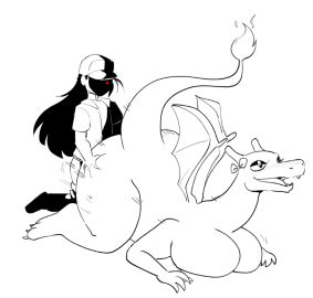 1boy 1girls ass black_hair charizard fat_ass female friday_night_funkin hand_on_ass hand_on_head happy_sex hat hypnos_lullaby line_art male no_thoughts_head_empty pants pants_down pokemon pokemon_(species) pokephilia red_eyes ribbon size_difference steven_(strangled_red) straight strangled_red