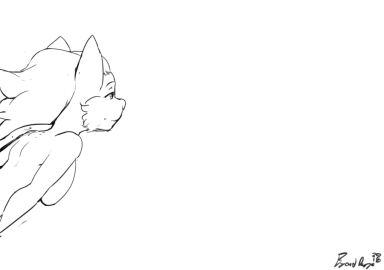 1girls animated animation bubbles byondrage female furry furry_female furry_only gif nipples nude original solo swimming underwater wolf