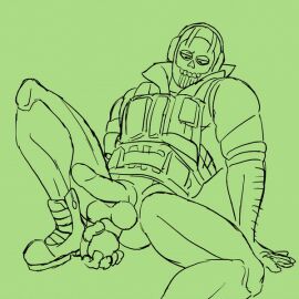 animated animated_gif call_of_duty call_of_duty_modern_warfare_2_(2022) cum cumming dildo dildo_in_ass dildo_insertion dildo_penetration gay ghost_(modern_warfare_2) male male_only mask masked masked_male masked_only simon_riley solo tagme