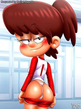 1girls ass bbmbbf blush female female_only looking_at_viewer lynn_loud nickelodeon palcomix presenting solo the_loud_house toon.wtf