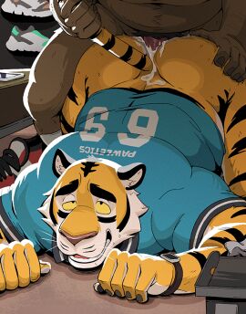 2024 69_(number) ambiguous_species anal anal_sex anthro anthro_on_anthro anthro_penetrated anthro_penetrating anthro_penetrating_anthro ass ass_grab ass_up bara bareback belly big_ass big_butt big_muscles bodily_fluids bottomless bottomless_anthro bottomless_male butt_grab clock clothed clothing crouching cum cum_in_ass cum_inside cum_on_ass cum_on_butt duo employee eye_roll eyebrows felid footwear from_behind_position fur genital_fluids gh0stfood hand_on_ass hand_on_butt inside looking_pleasured lying male male/male male_only male_penetrated male_penetrating male_penetrating_male mammal muscles muscular muscular_anthro muscular_male nails navel number on_front open_mouth open_smile pantherine penetration penile penile_penetration penis penis_in_ass sex shirt shoes smile solo_focus store teeth thick_thighs tiger topwear tuft unprofessional_behavior watch whiskers yaoi