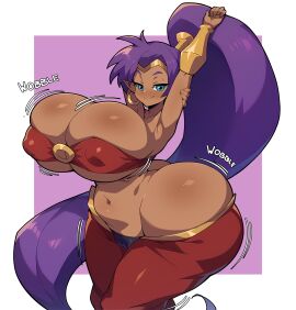 1girls ai_assisted alternate_breast_size ass ass_bigger_than_head ass_bigger_than_torso ass_cleavage ass_crack ass_expansion ass_to_ass backboob boob_window breasts breasts_bigger_than_head bubble_ass bubble_butt busty butt_crack clothed clothing dark-skinned_female dark_skin dirty_dancing ear_piercing earrings fat_ass female female_only hands_behind_head huge_breasts hyper hyper_ass hyper_breasts large_ass large_breasts massive_ass monkechrome nipples_visible_through_clothing no_bra no_underwear piercing purple_hair revealing_clothes seductive seductive_dance sexy_armpits shaking_ass shaking_butt shantae shantae_(character) shoes solo teasing thick_ass thick_thighs thunder_thighs wide_hips