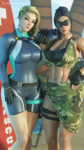 abs athletic_female elverdulero98 female fit_female fortnite rio_(fortnite) six_pack summer sunglasses surf_rider waypoint