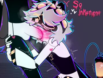 1boy 1girls female forced_oral futa_on_male futadom futanari glitch_productions heart-shaped_pupils intersex male murder_drones n_(murder_drones) unknown_artist